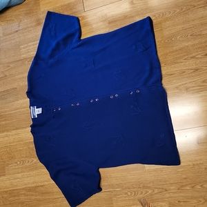 VTG Pendleton blue short sleeve cardigan 2X